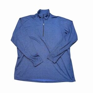 Patagonia Capilene Mens XL Quarter Zip Base Layer Long Sleeve Blue Mock Neck